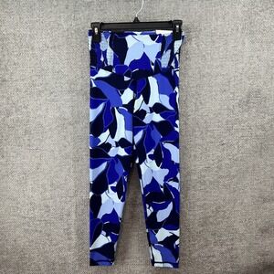 Offline by Arie High Rise 7/8 Leggings Blue‎ Floral Stretch Women's Size Medium